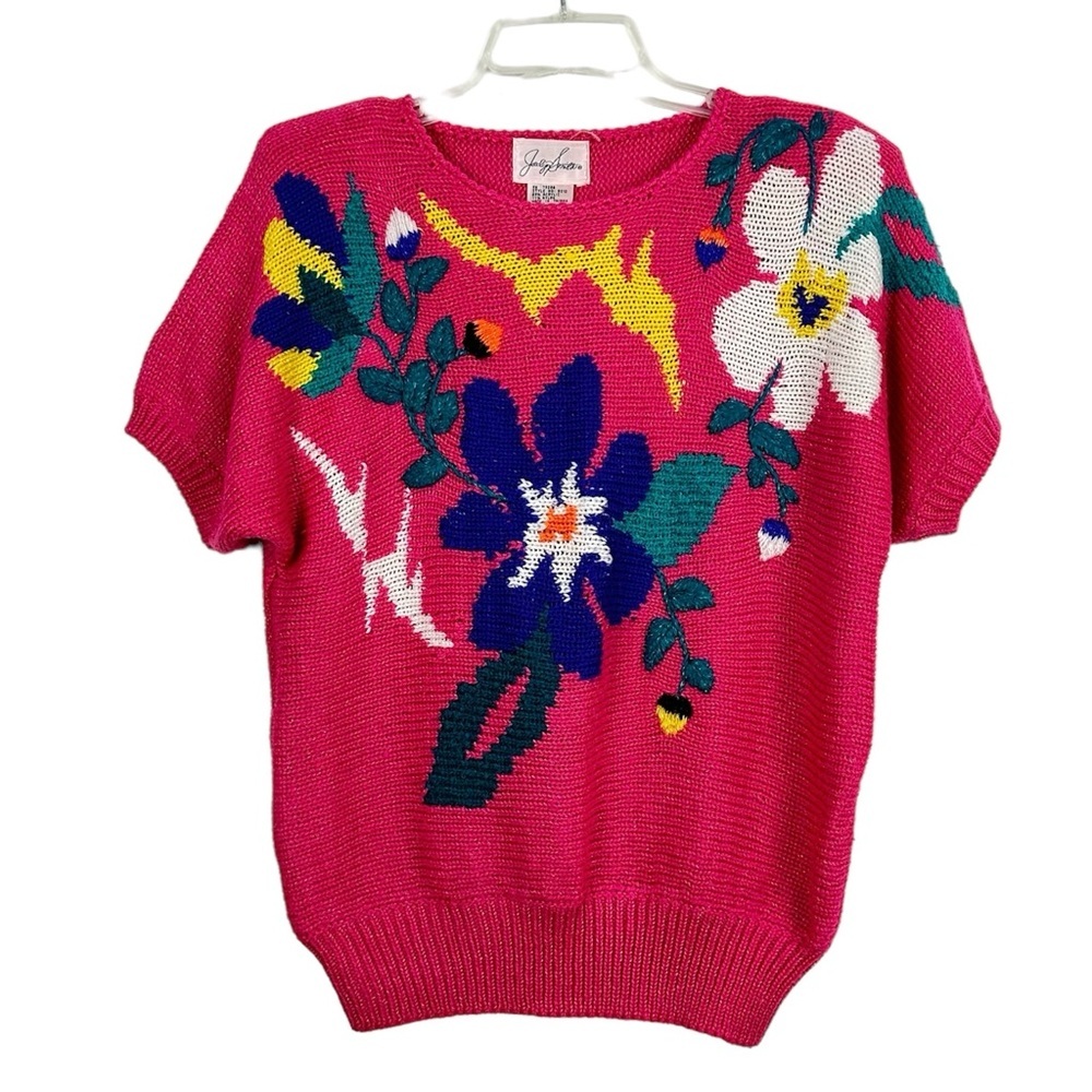 Vintage Jaclyn Smith 80’s Short Sleeve Sweater L